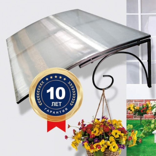 Козырёк над входной дверью металлический S4026 Черный